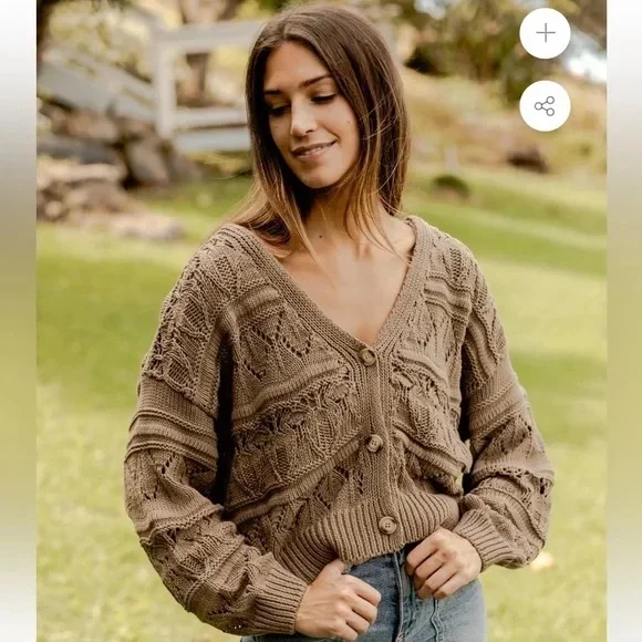 Neuflora Daphne Cardigan - walnut - Picture 1 of 3